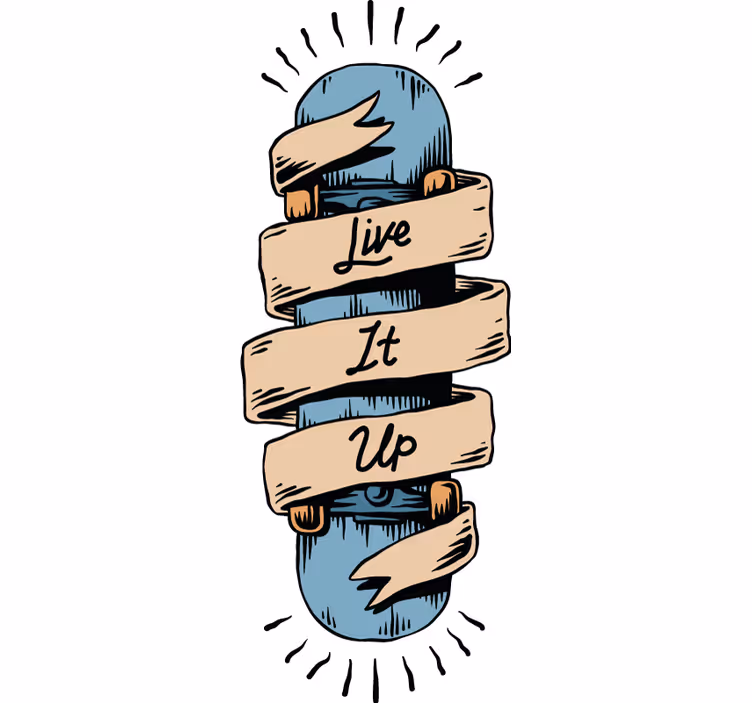 Tenda a rullo camera ragazzi scritta skateboard - TenStickers