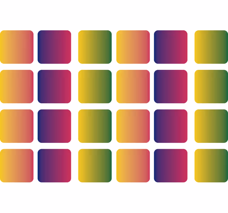 Tenda a rullo camera ragazzi geometrica arcobaleno - TenStickers
