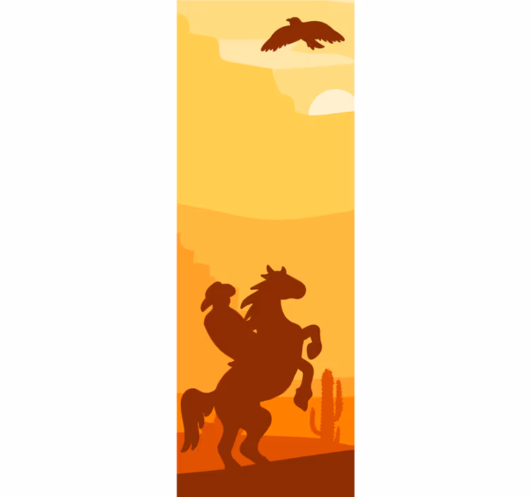 Tenda a rullo camera ragazzi paesaggio cowboy - TenStickers