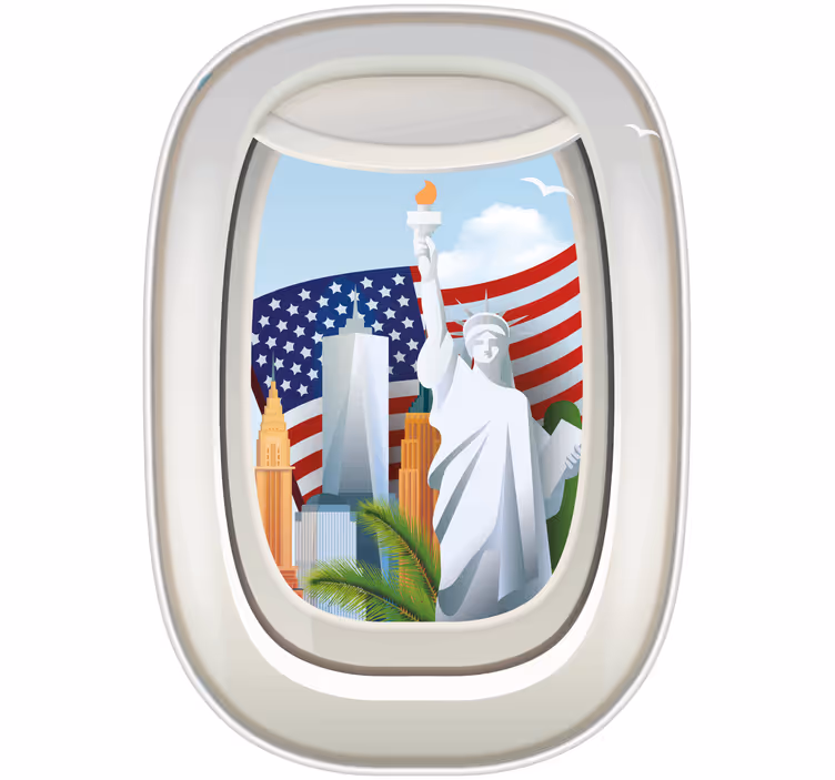 Tenda a rullo camera ragazzi america vista da un aereo - TenStickers