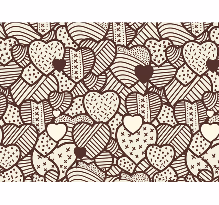 Tenda a rullo camera ragazzi cuori texture - TenStickers