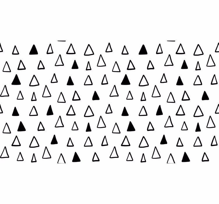 Tenda a rullo bianca triangoli nordici piccoli - TenStickers