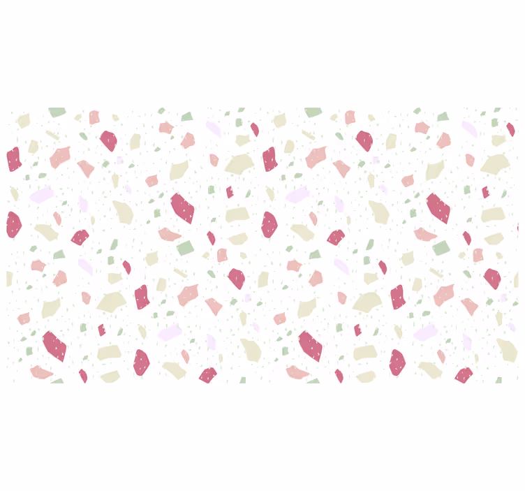 Tenda a rullo bianca terrazzo pastello irregolare - TenStickers