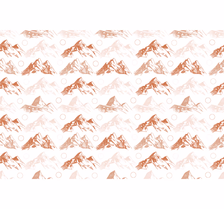 Tenda a rullo bianca motivo montagne terracotta - TenStickers