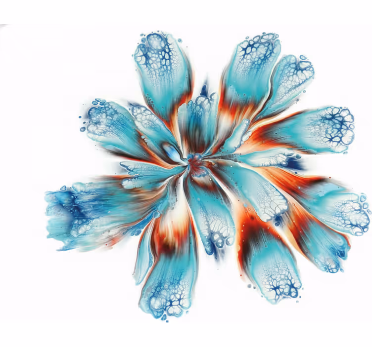 Tenda a rullo bagno fiori colorati arte moderna - TenStickers