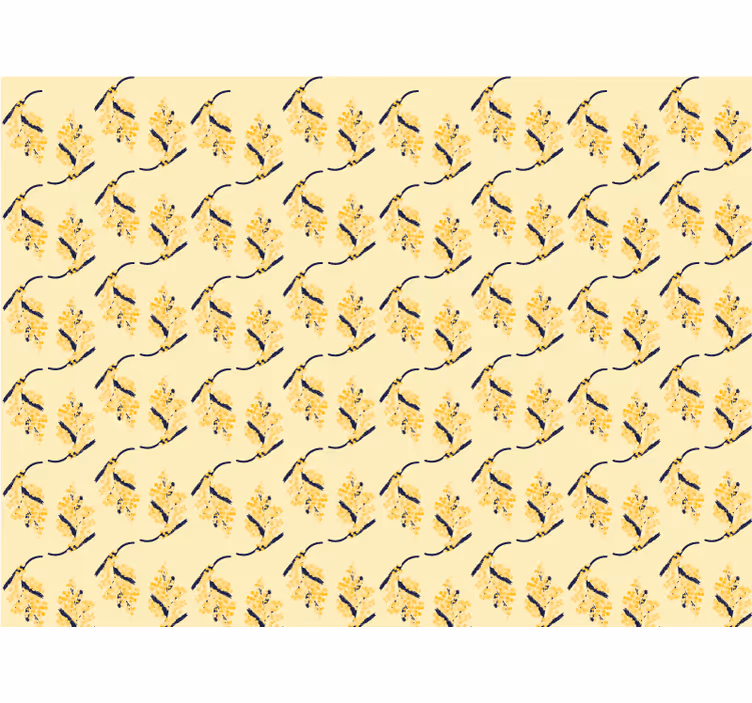 Tenda a rullo fiori motivi di mimose - TenStickers