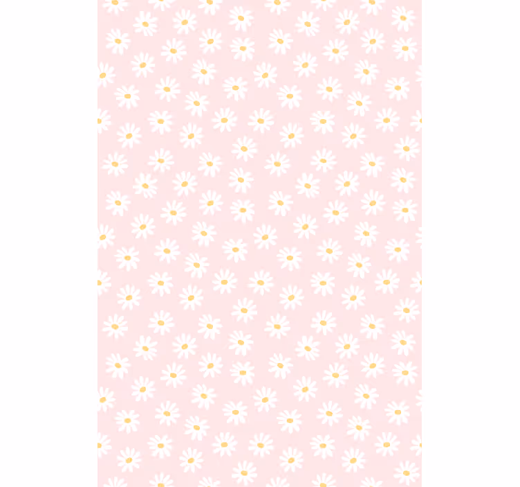 Tenda a rullo fiori motivo margherite rosa - TenStickers