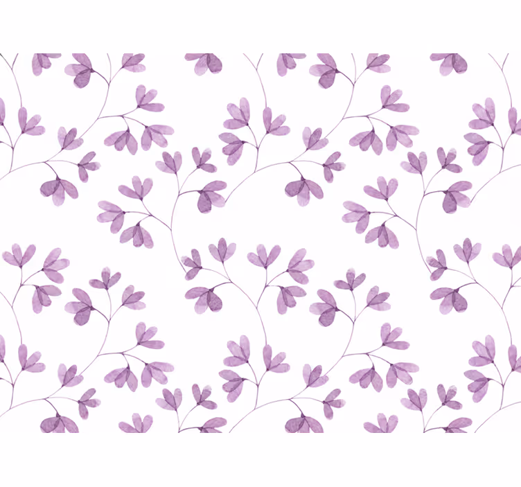 Tenda a rullo fiori motivo viola - TenStickers