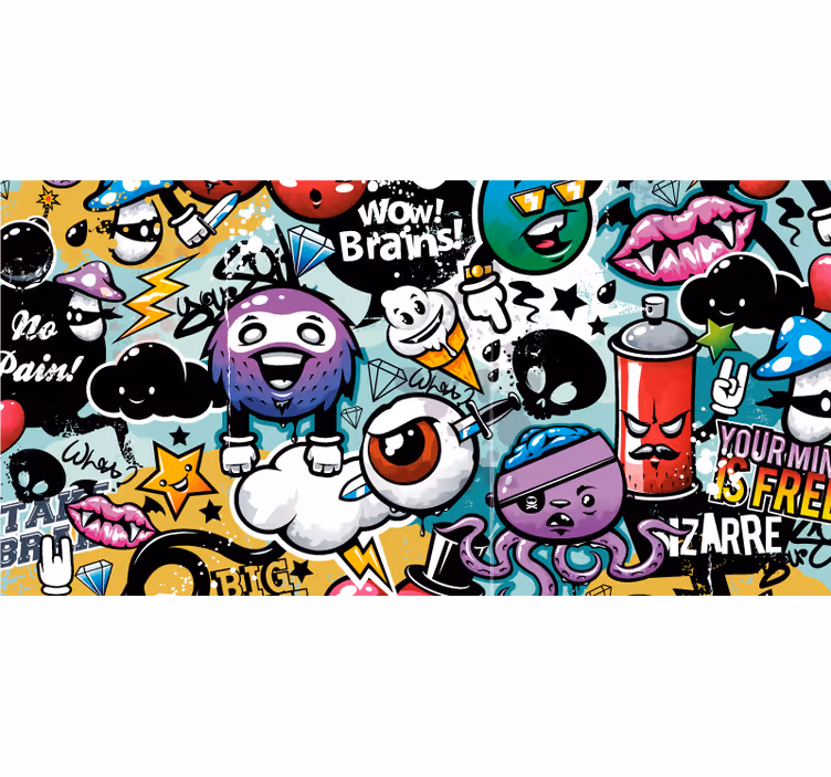 Tenda a rullo gamer graffiti - TenStickers