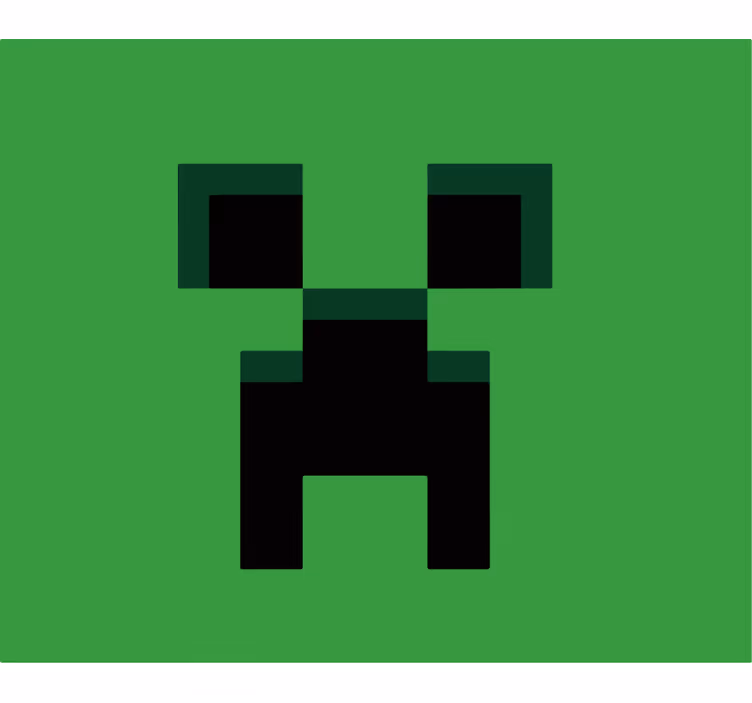 Tenda a rullo gamer verde minecraft - TenStickers