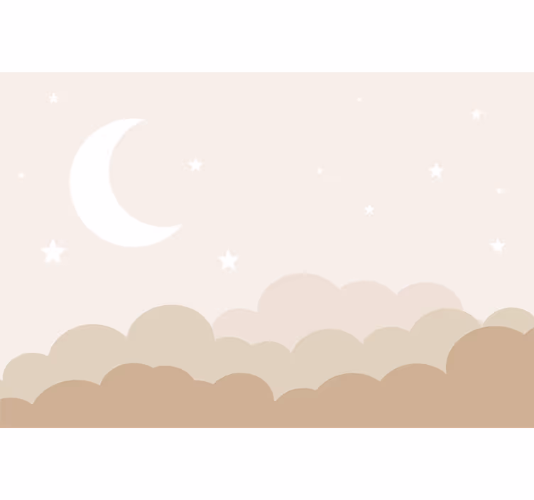 Tenda a rullo neonati nuvole con stelle - TenStickers