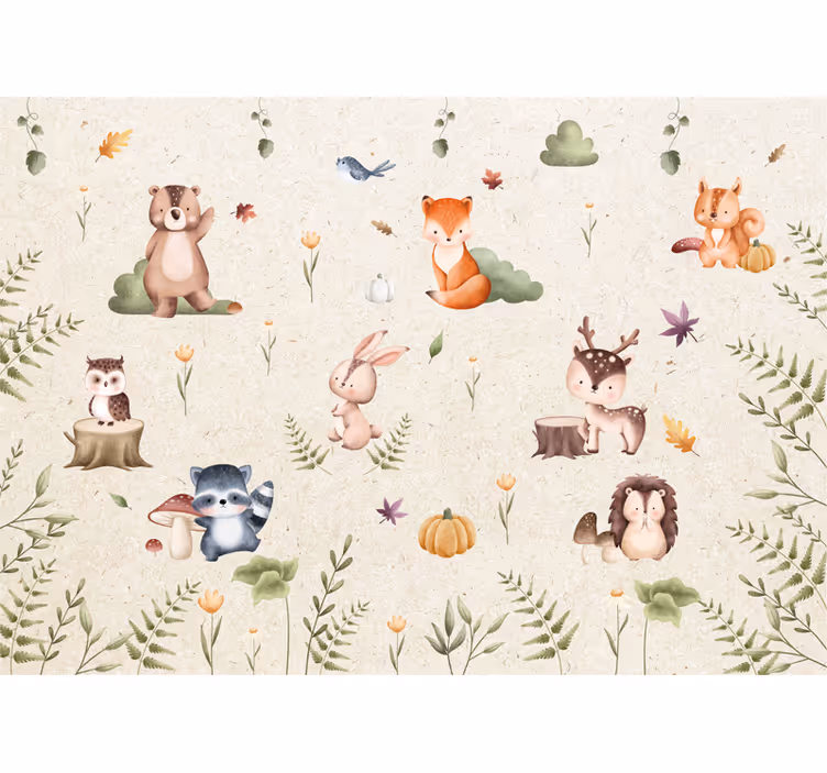 Tenda a rullo neonati animali delle favole - TenStickers