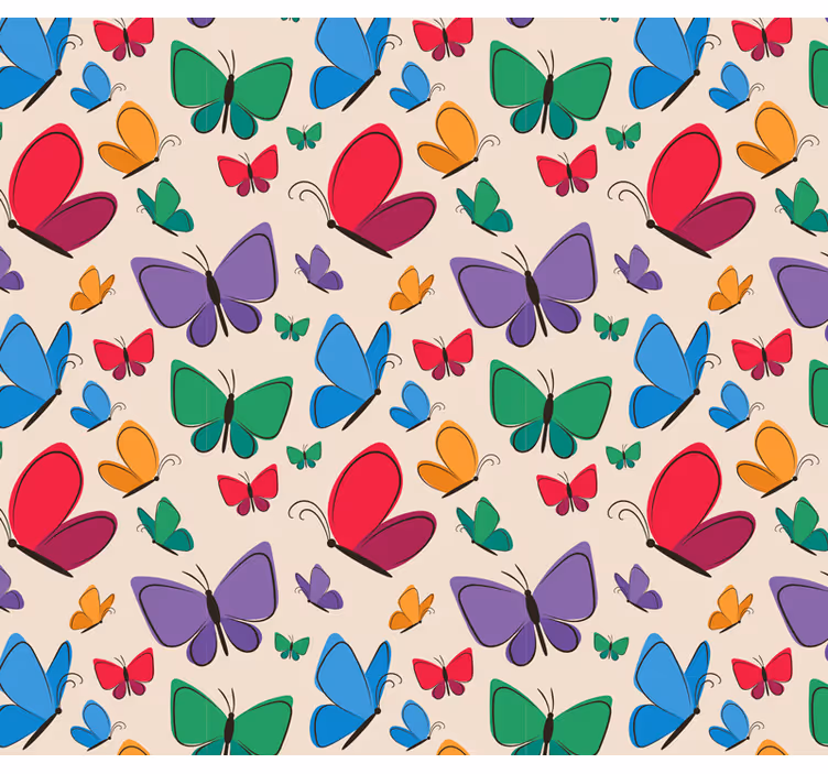 Tenda a rullo animali farfalle volanti per bambini - TenStickers