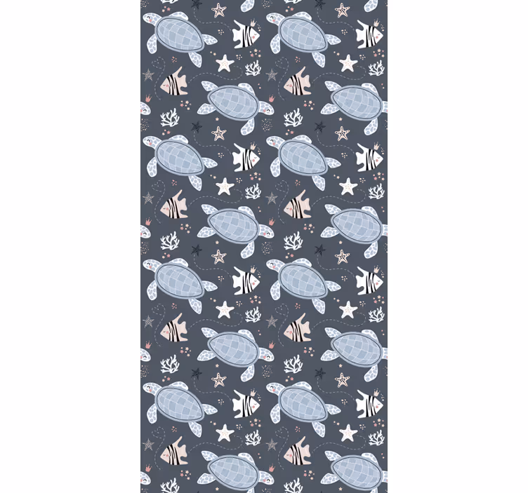 Tenda a rullo animali tartarughe e pesci sott'acqua - TenStickers