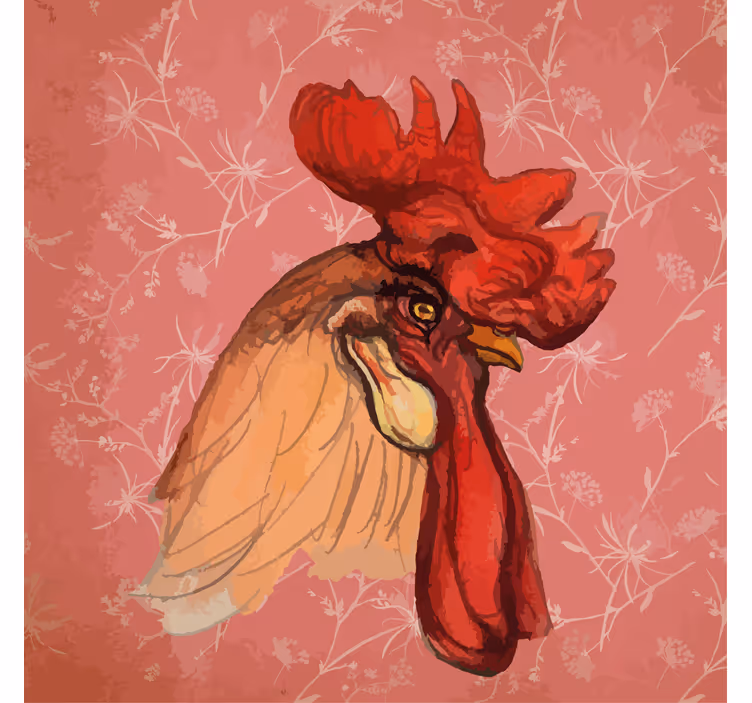 Tenda a rullo animali illustrazione gallo - TenStickers