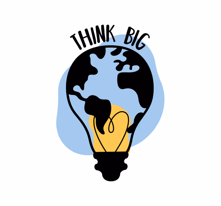 Tenda a rullo per ufficio mondo a forma di lampadina - TenStickers