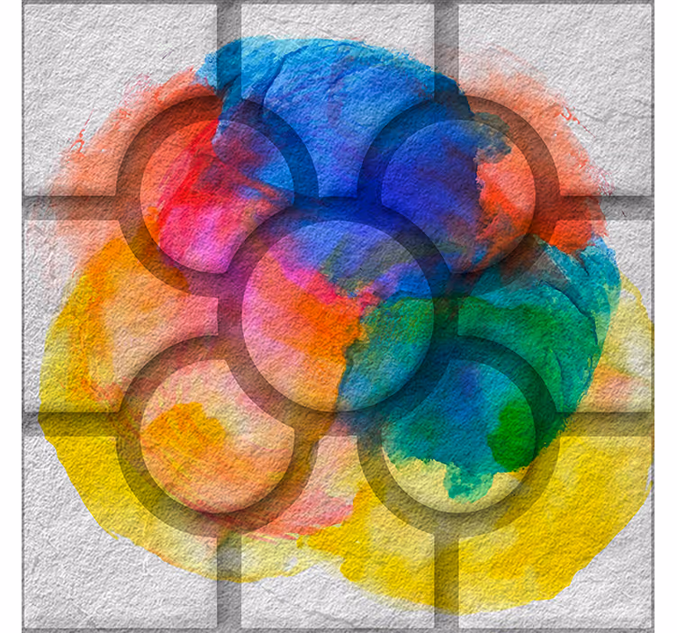 Tende a rullo più vintage piastrelle colorate di bilbao - TenStickers