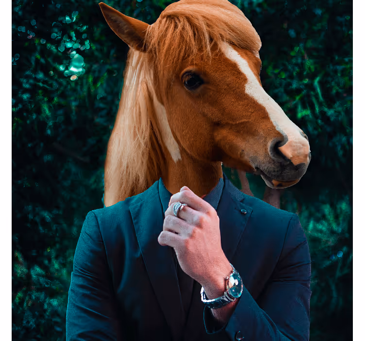 Tenda a rullo per ufficio cavallo misterioso - TenStickers