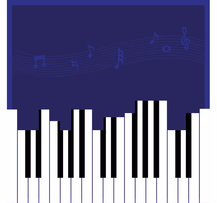 Tenda a rullo per ufficio sfondo piano - TenStickers