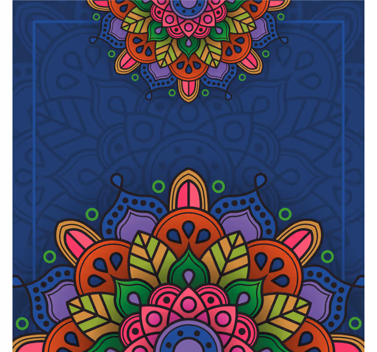 Tenda a rullo per ufficio disegno mandala - TenStickers