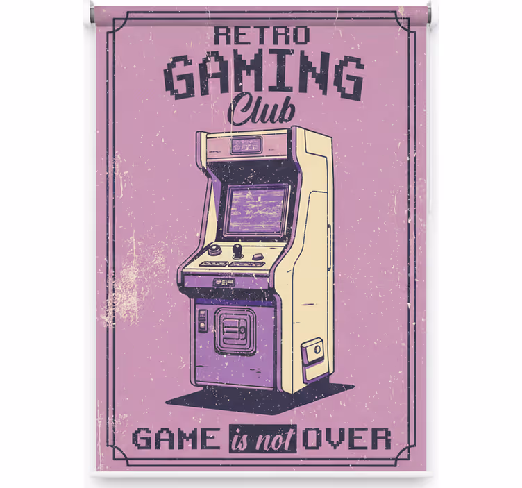 Tenda a rullo camera ragazzi club retro gaming - TenStickers
