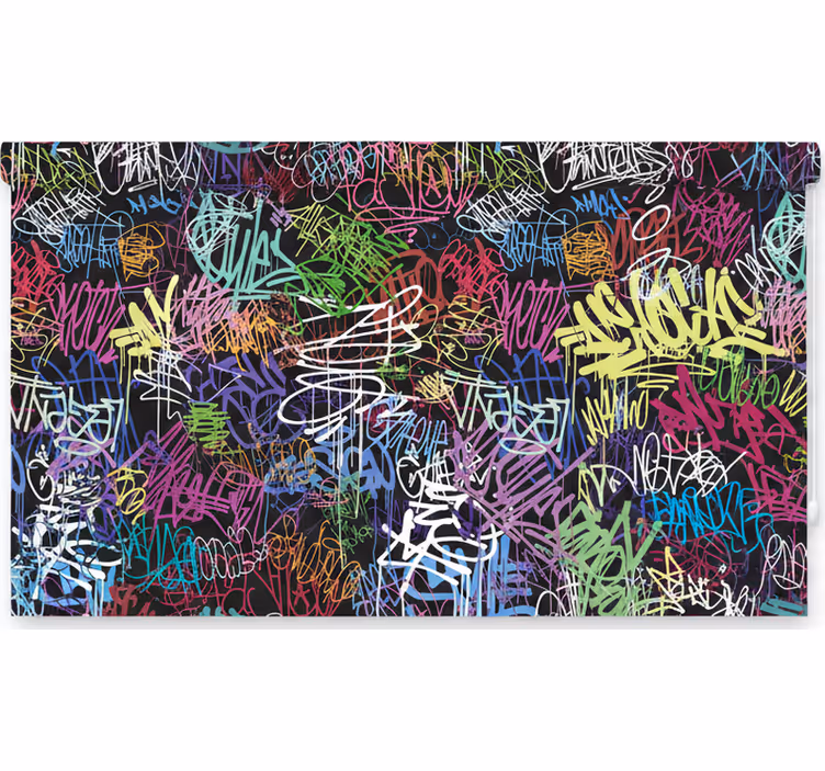 Tenda a rullo camera ragazzi pittura su tela street art - TenStickers