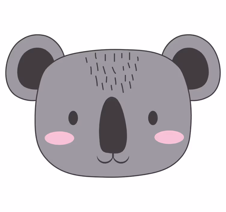 Tenda a rullo divertente tappeto in vinile koala - TenStickers