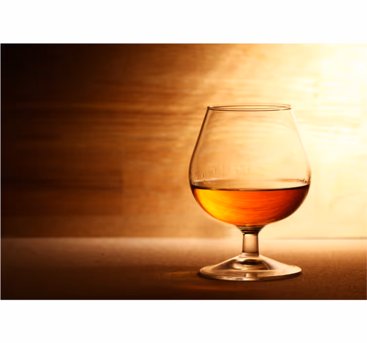 Tenda a rullo rustica bicchiere di cognac - TenStickers