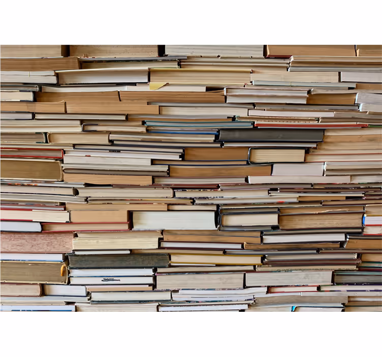 Tenda a rullo rustica libri impilati - TenStickers