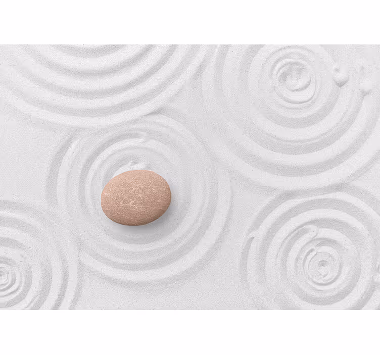 Tenda a rullo zen carta da parati una goccia nella sabbia - TenStickers