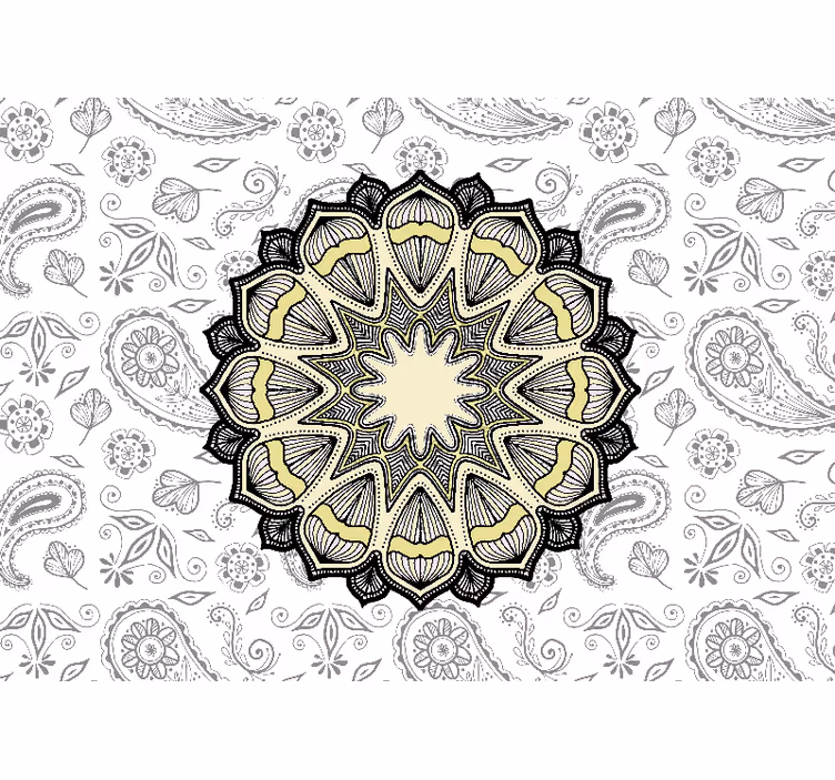 Tenda a rullo zen mandala e paisley classici - TenStickers