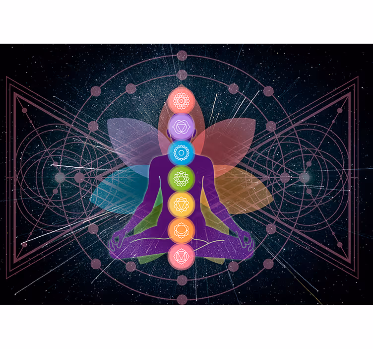 Tenda a rullo zen figura mistica chakras - TenStickers
