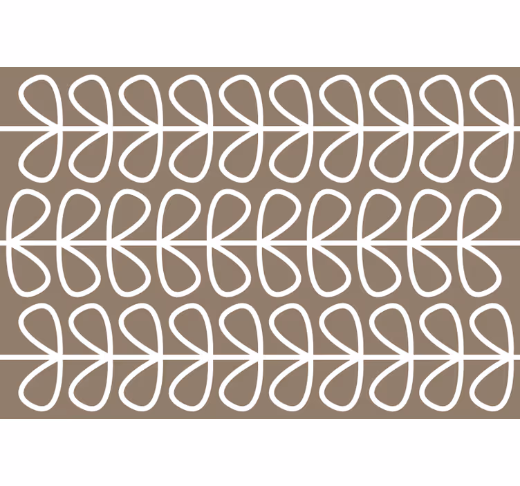 Tenda a rullo marrone motivo foglie beige - TenStickers
