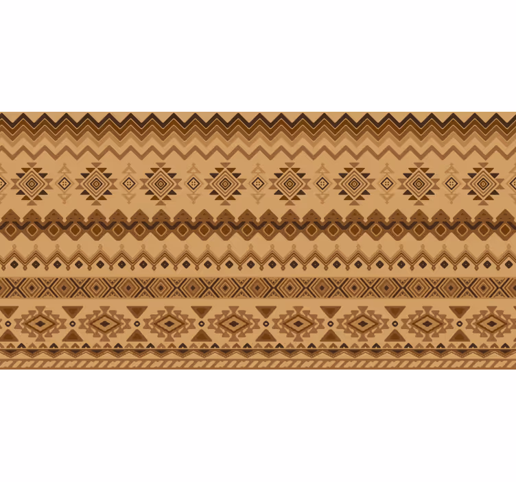 Tenda a rullo marrone design etnico kilim - TenStickers