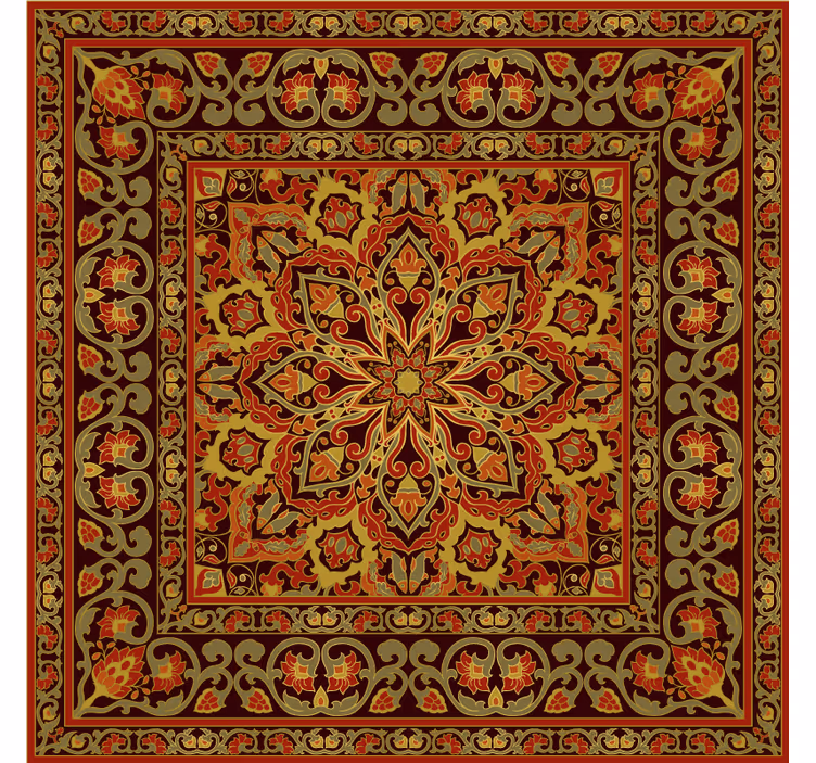 Tenda a rullo marrone effetto mandala persiano cucina - TenStickers