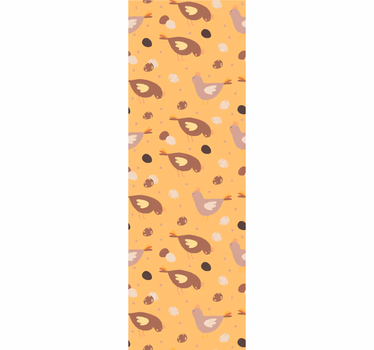 Tenda a rullo arancione con motivo pulcino arancione - TenStickers