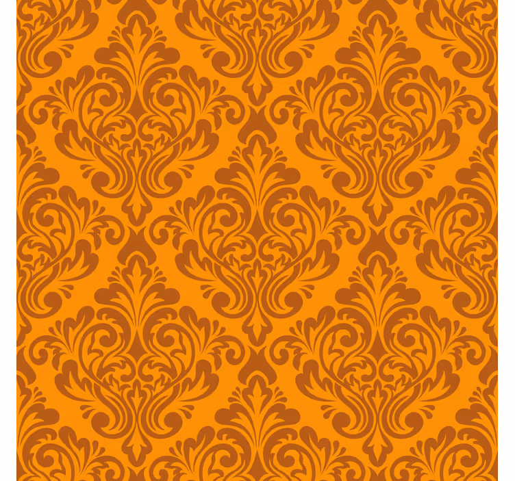 Tenda a rullo arancione damasco vintage - TenStickers