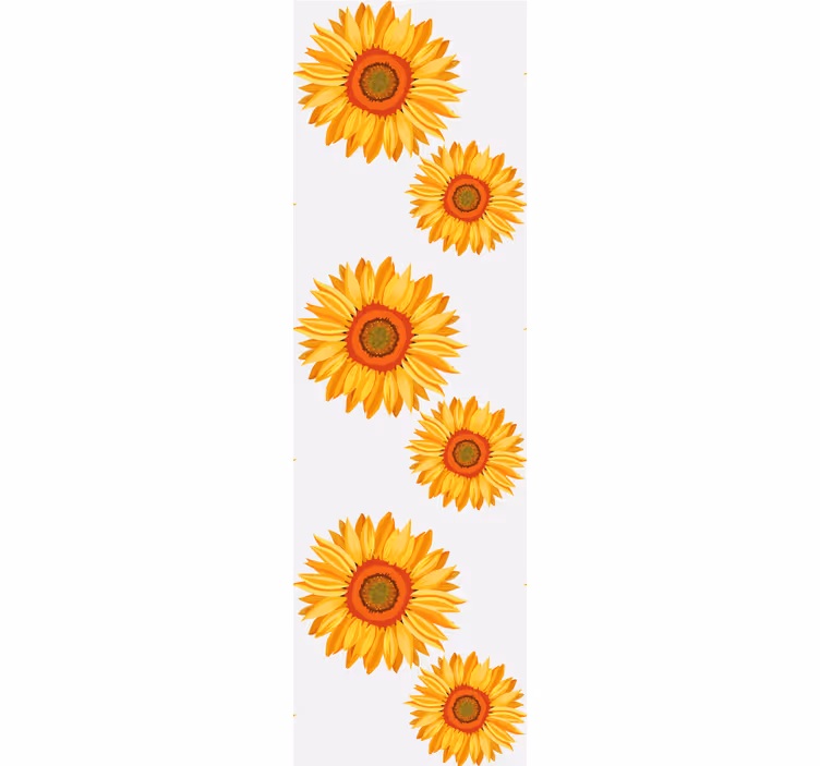 Tenda a rullo arancione fiori eleganti - TenStickers