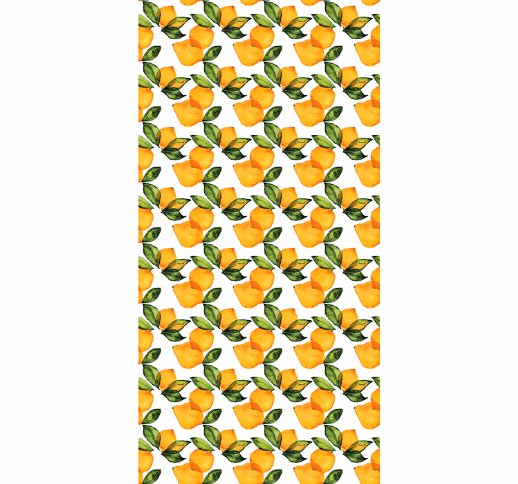 Tenda a rullo arancione stile mediterraneo limone - TenStickers