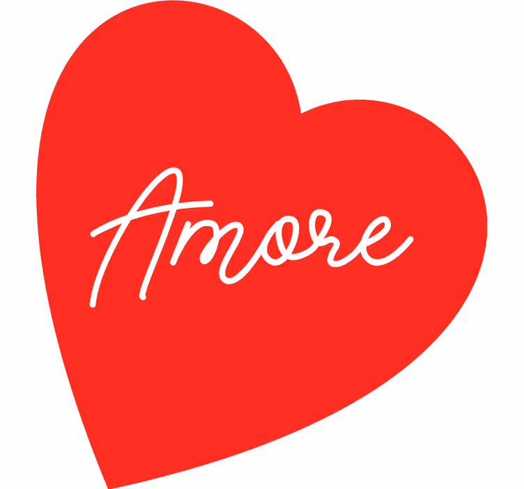 Tenda a rullo rossa cuore d'amore - TenStickers