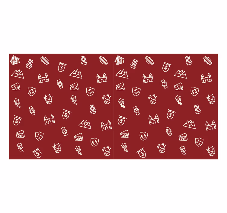 Tenda a rullo rossa icone della svizzera - TenStickers