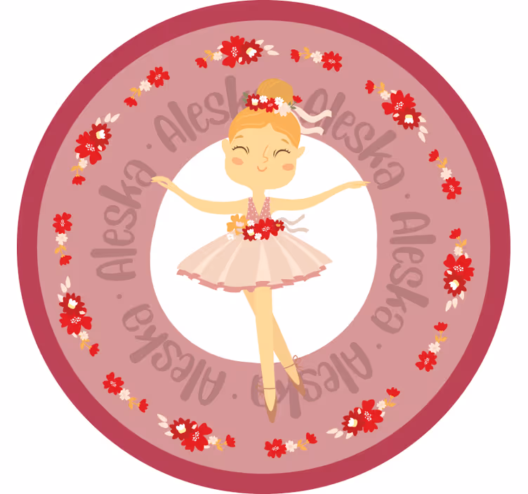 Tenda a rullo rossa principessa ballerina divertente - TenStickers
