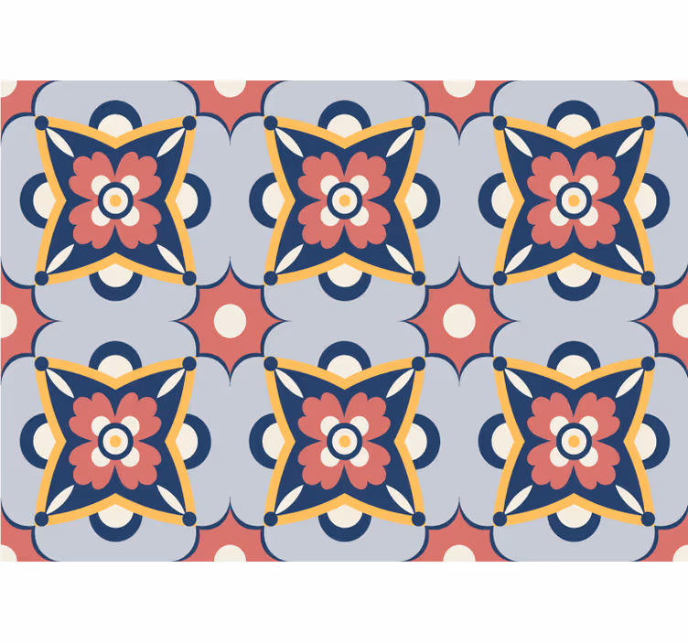Tenda a rullo esterni design a motivi colorati del sud - TenStickers