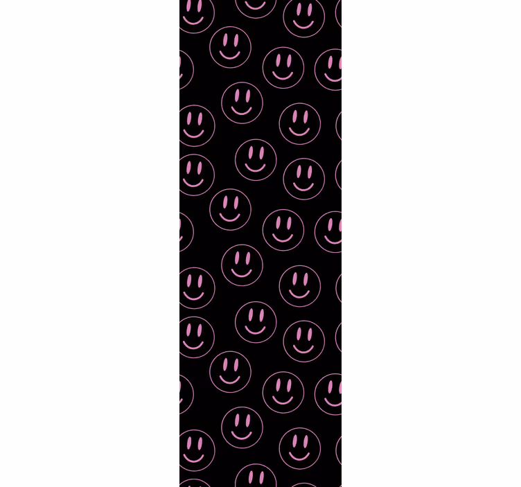 Tenda a rullo camera ragazzi faccine sorridenti viola - TenStickers