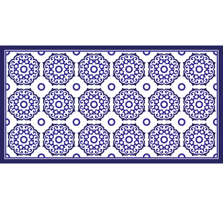 Tenda a rullo bagno motivo floreale blu chiaro - TenStickers