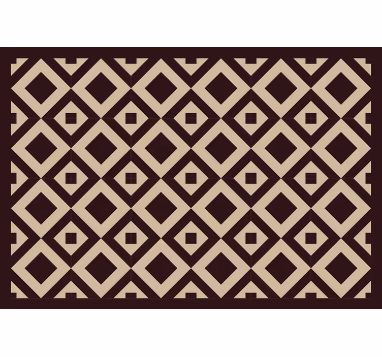 Tenda a rullo bagno motivo quadrettato beige vintage - TenStickers