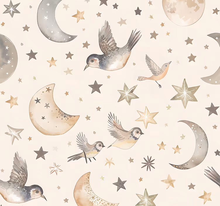 Tenda a rullo neonati cielo notturno beige - TenStickers