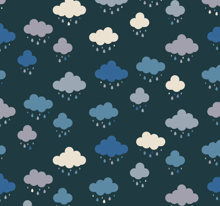 Tenda a rullo neonati cielo blu con nuvole - TenStickers