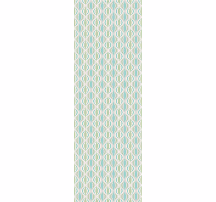 Tenda a rullo corridoio colori chiari stile anni 70 - TenStickers