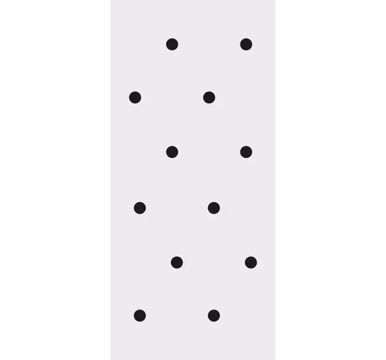 Tenda a rullo corridoio stile nordico a pois neri - TenStickers